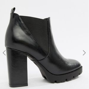 Black ASOS leather booties